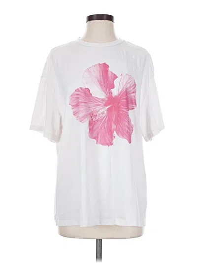 Pre-owned Shein Short Sleeve T-shirt In White
