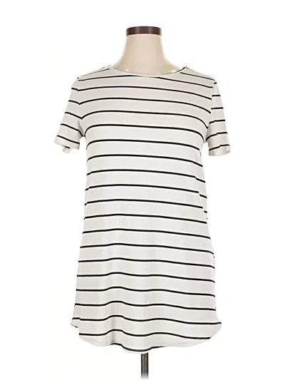 Pre-owned Shein Short Sleeve T-shirt In White