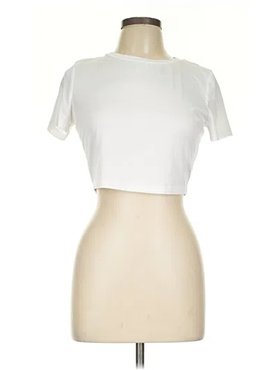 Pre-owned Shein Short Sleeve T-shirt In White