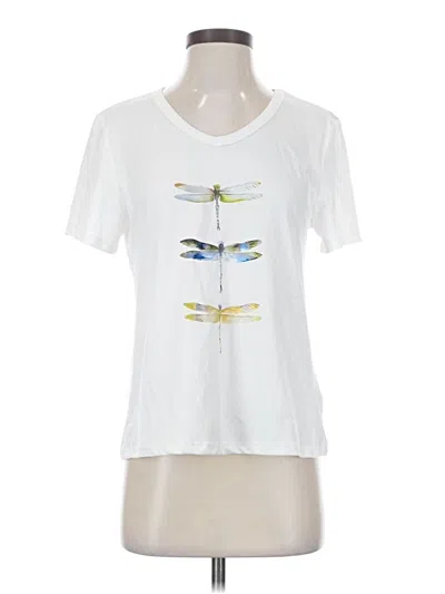 Pre-owned Shein Short Sleeve T-shirt In White