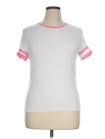 Pre-owned Shein Short Sleeve T-shirt In White