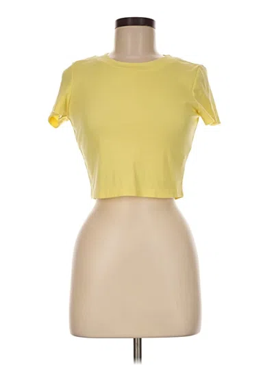 Pre-owned Shein Short Sleeve T-shirt In Yellow