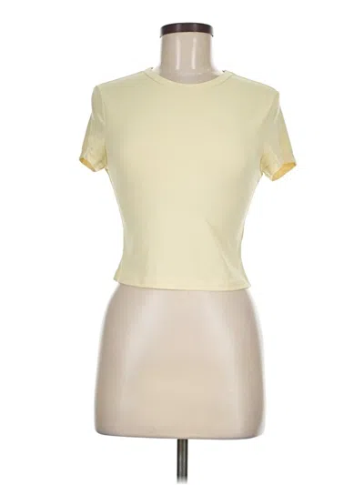 Pre-owned Shein Short Sleeve T-shirt In Yellow