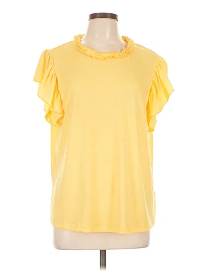 Pre-owned Shein Short Sleeve T-shirt In Yellow