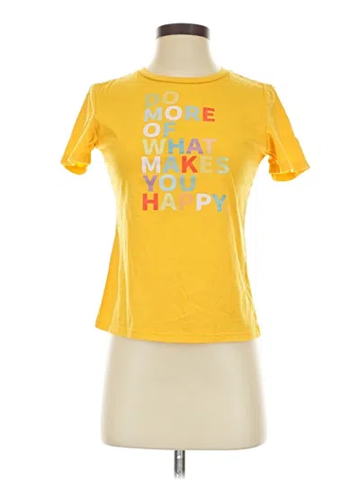 Pre-owned Shein Short Sleeve T-shirt In Yellow