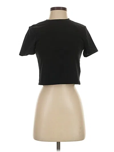 Pre-owned Shein Short Sleeve Turtleneck In Black