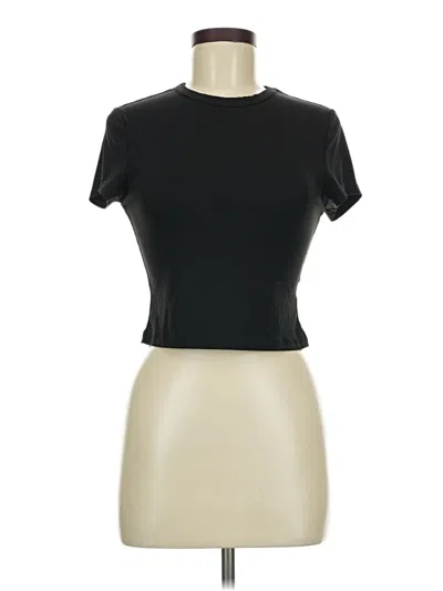 Pre-owned Shein Short Sleeve Turtleneck In Black