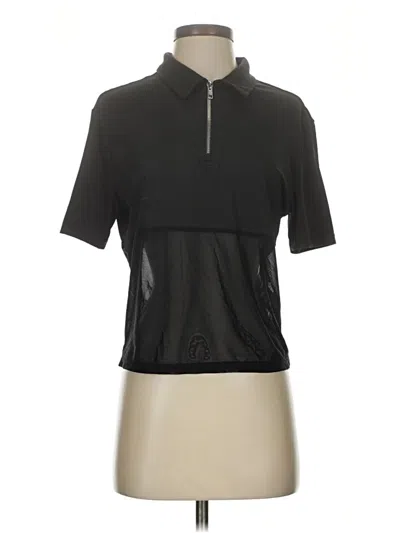 Pre-owned Shein Short Sleeve Turtleneck In Black
