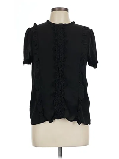 Pre-owned Shein Short Sleeve Turtleneck In Black