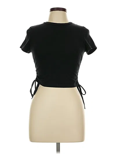 Pre-owned Shein Short Sleeve Turtleneck In Black