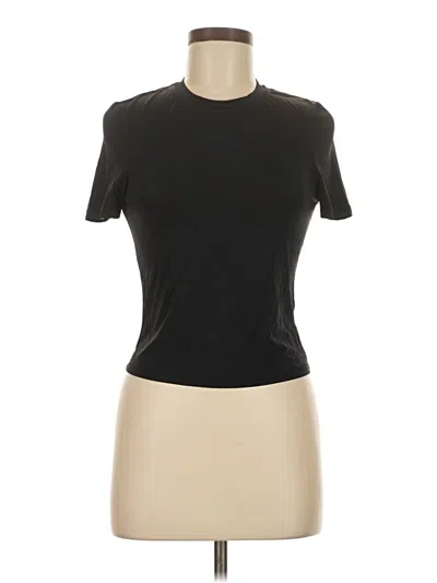 Pre-owned Shein Short Sleeve Turtleneck In Black