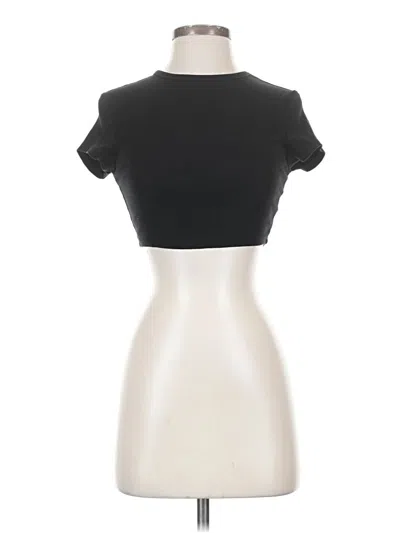 Pre-owned Shein Short Sleeve Turtleneck In Black