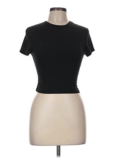 Pre-owned Shein Short Sleeve Turtleneck In Black