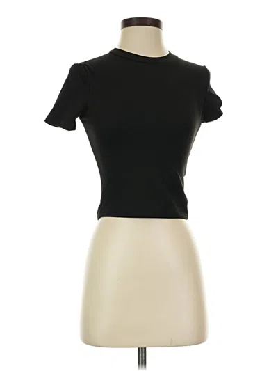 Pre-owned Shein Short Sleeve Turtleneck In Black