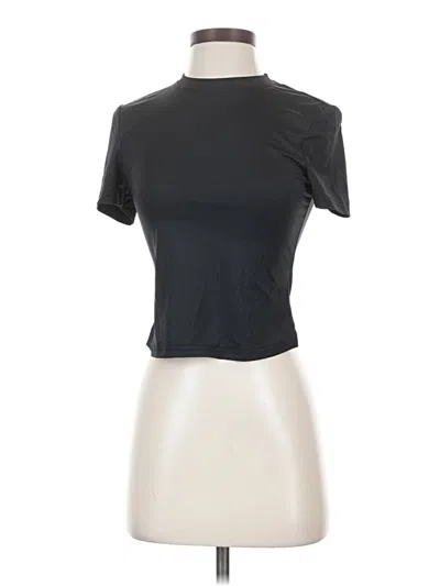 Pre-owned Shein Short Sleeve Turtleneck In Black