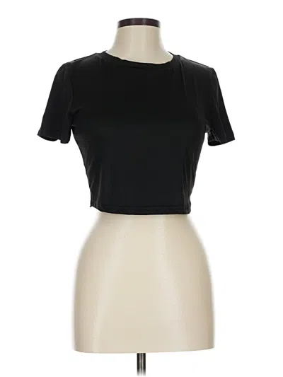 Pre-owned Shein Short Sleeve Turtleneck In Black