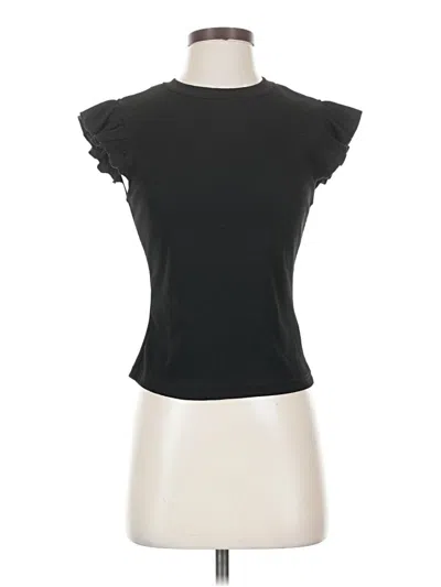 Pre-owned Shein Short Sleeve Turtleneck In Black