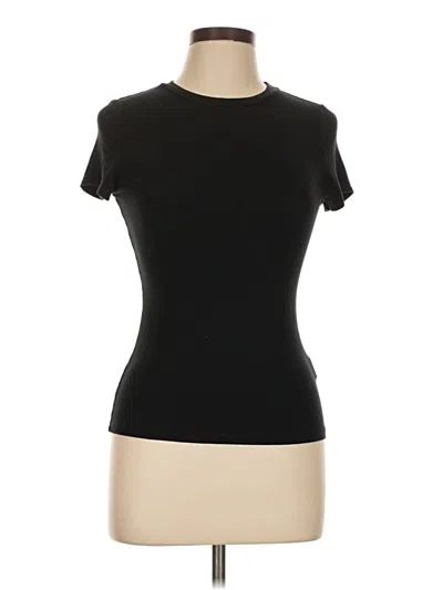 Pre-owned Shein Short Sleeve Turtleneck In Black