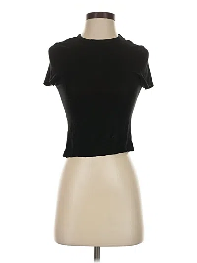 Pre-owned Shein Short Sleeve Turtleneck In Black