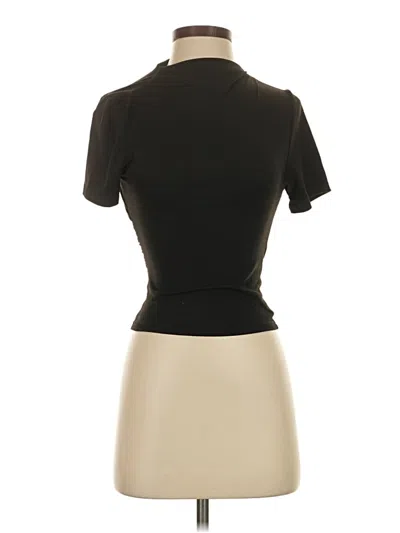 Pre-owned Shein Short Sleeve Turtleneck In Black