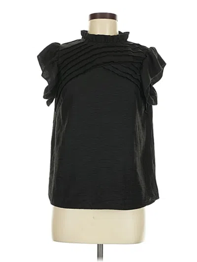 Pre-owned Shein Short Sleeve Turtleneck In Black