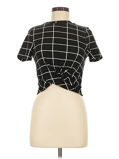 Pre-owned Shein Short Sleeve Turtleneck In Black