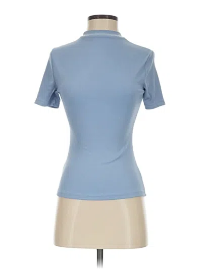 Pre-owned Shein Short Sleeve Turtleneck In Blue