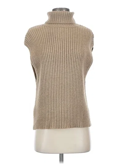 Pre-owned Shein Short Sleeve Turtleneck In Brown