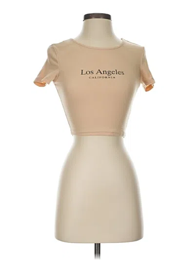 Pre-owned Shein Short Sleeve Turtleneck In Brown