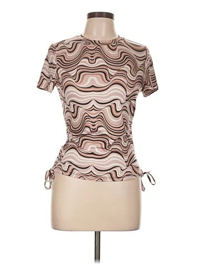 Pre-owned Shein Short Sleeve Turtleneck In Brown