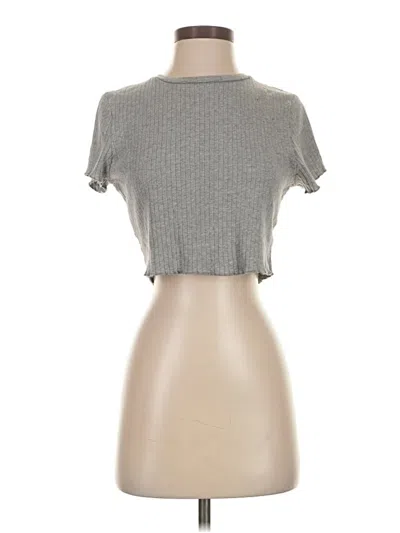 Pre-owned Shein Short Sleeve Turtleneck In Gray