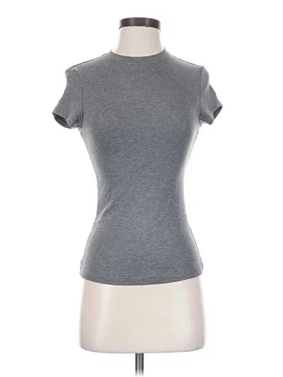 Pre-owned Shein Short Sleeve Turtleneck In Gray