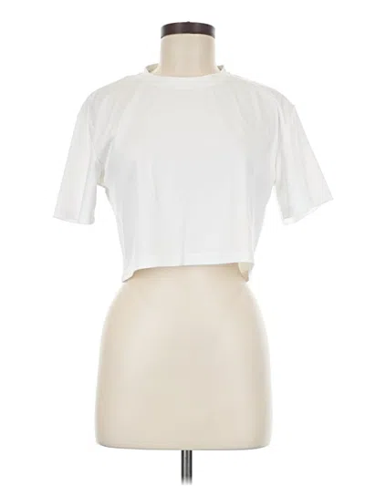 Pre-owned Shein Short Sleeve Turtleneck In Ivory
