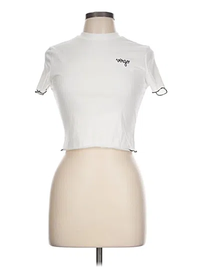Pre-owned Shein Short Sleeve Turtleneck In Ivory