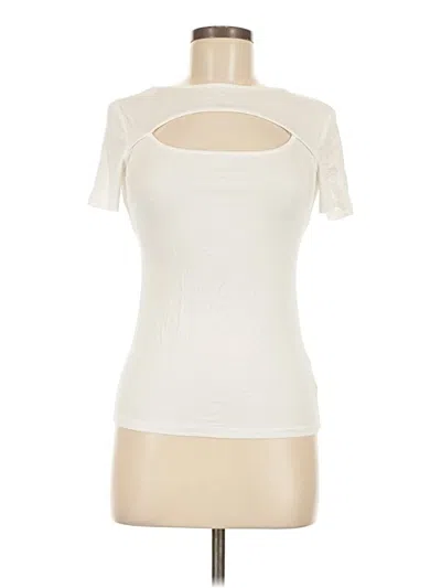 Pre-owned Shein Short Sleeve Turtleneck In Ivory