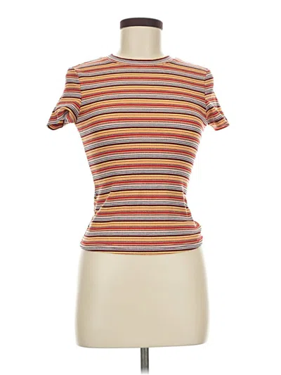Pre-owned Shein Short Sleeve Turtleneck In Orange
