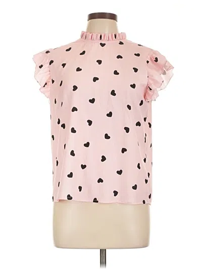 Pre-owned Shein Short Sleeve Turtleneck In Pink