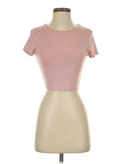 Pre-owned Shein Short Sleeve Turtleneck In Pink