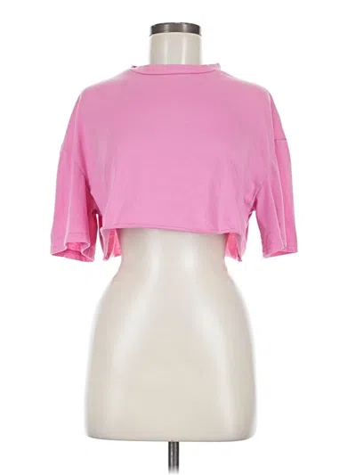 Pre-owned Shein Short Sleeve Turtleneck In Pink