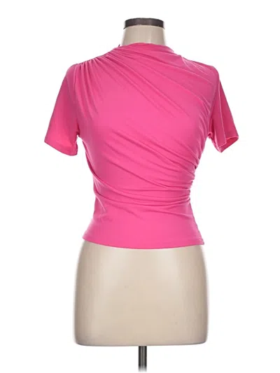 Pre-owned Shein Short Sleeve Turtleneck In Pink