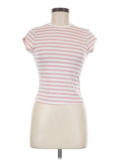 Pre-owned Shein Short Sleeve Turtleneck In Pink