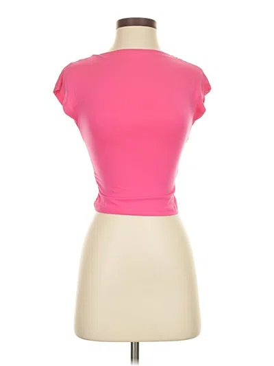Pre-owned Shein Short Sleeve Turtleneck In Pink