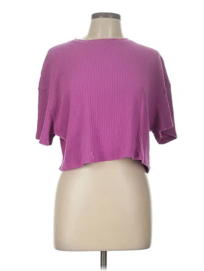 Pre-owned Shein Short Sleeve Turtleneck In Purple