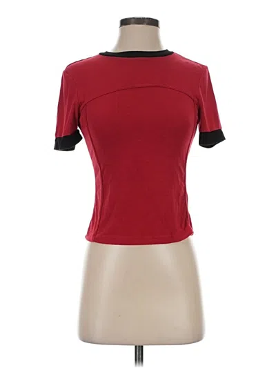 Pre-owned Shein Short Sleeve Turtleneck In Red
