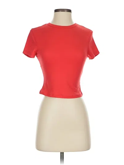 Pre-owned Shein Short Sleeve Turtleneck In Red