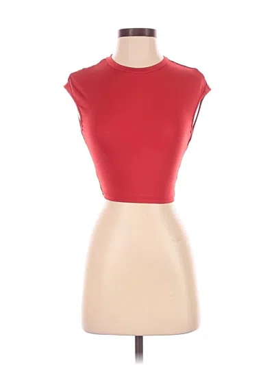 Pre-owned Shein Short Sleeve Turtleneck In Red