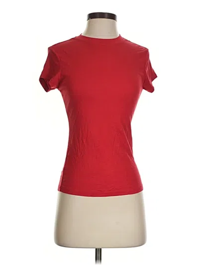 Pre-owned Shein Short Sleeve Turtleneck In Red