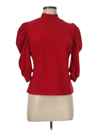 Pre-owned Shein Short Sleeve Turtleneck In Red