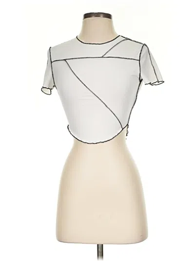 Pre-owned Shein Short Sleeve Turtleneck In Silver
