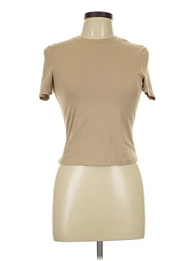 Pre-owned Shein Short Sleeve Turtleneck In Tan